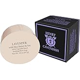 Henry Cavendish Lavender Shaving Soap with Shea Butter & Coconut Oil. Long Lasting 4 oz Puck Refill. Mens Shave Soap. All Natural. Rich Lather, Smooth Comfortable Shave. For Ladies and Gentlemen.