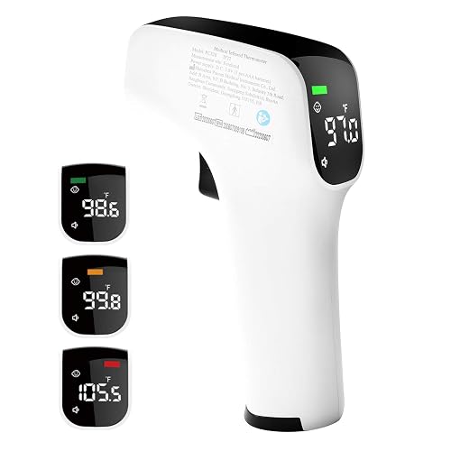 No-Contact Infrared Forehead Thermometer Gun - Fast, Accurate Digital Body Temperature Reader With LED Display (FDA Compliant)