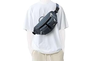 SEAFEW Fanny Pack Large Waist Bag Pack for Men Women Hip Bum Bag With Adjustable Strap Suitable for Outdoors Workout Traveling Hiking Cycling Dog Walking Blue