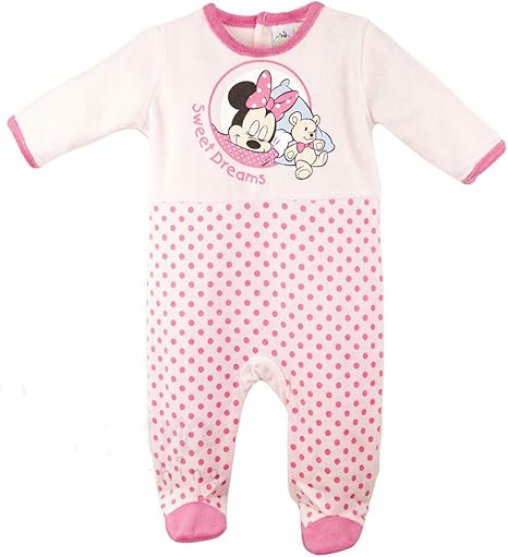 Pyjama Velours Bebe Fille Minnie Rose Et Orange De 3 A 23mois 12 Mois Rose Amazon Fr Bebes Puericulture