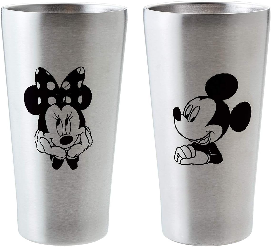 Amazon Co Jp タンブラー ペア ペアギフト 贈り物 保冷 保温 セット ステンレス おしゃれ 真空 断熱 二重構造 ビール ジュース ディズニー ミッキー フレンズ ペアメタルサーモタンブラー 2個セット シルバー ミッキー ミニー ギフト プレゼント 女性 男性