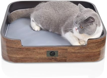 Sturdy Feline Furniture Arf Pets Cat Perch Wall Mounted Wooden Shelf For Your Pet Attractive Curved Wood Ledge Encourages Natural Activity Fun Exercise For Your Kitty Holds Up To 44 Lbs 2