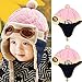 Fullkang Baby Boys Earflap Hat, Winter Warm Pilot Aviator Crochet Caps (Pink)