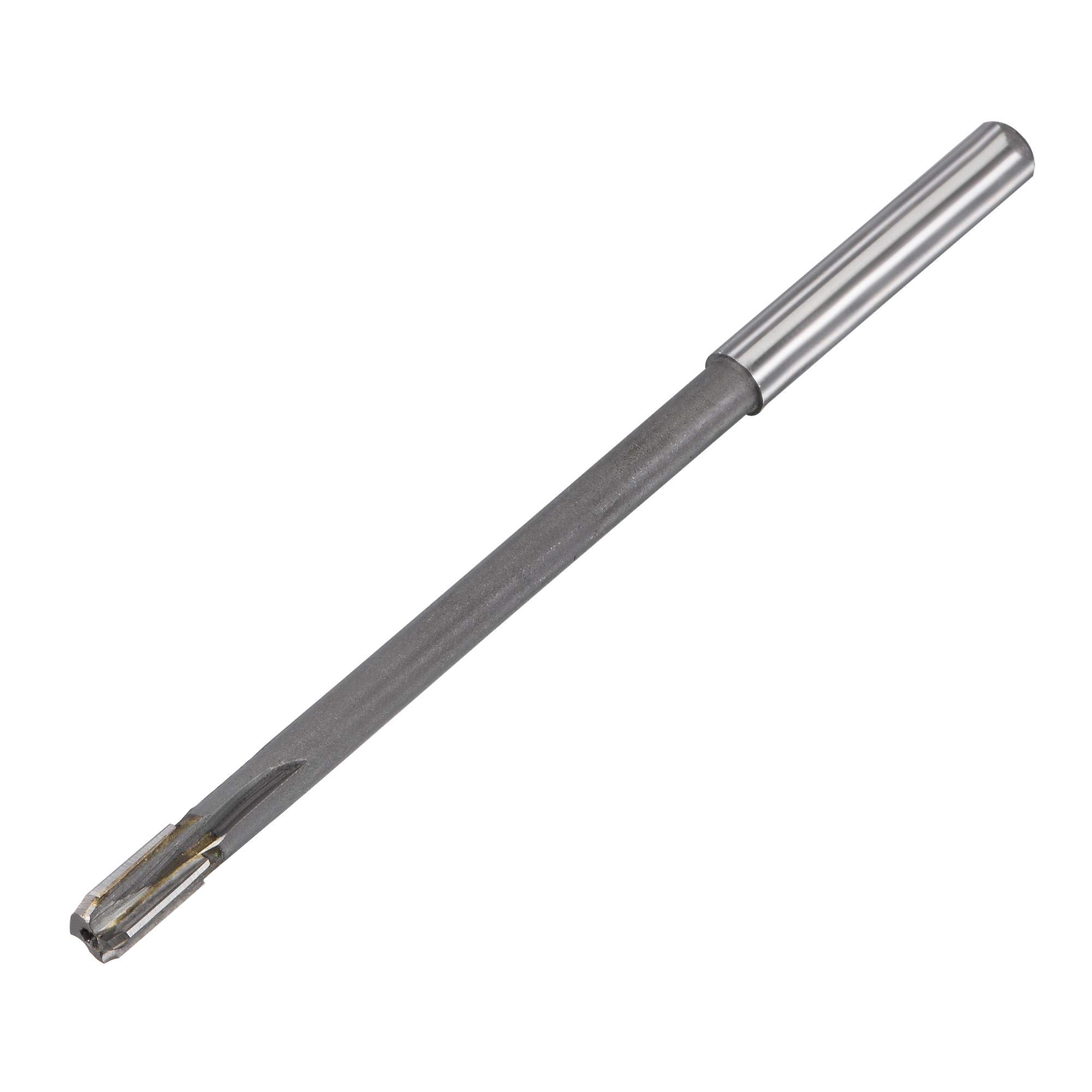 sourcing map 8mm Chucking Reamer High Speed Steel Carbide Tip H7, 6" (150mm) Length Lathe Machine Reamer Straight Flute, Milling Tool for Metal Copper