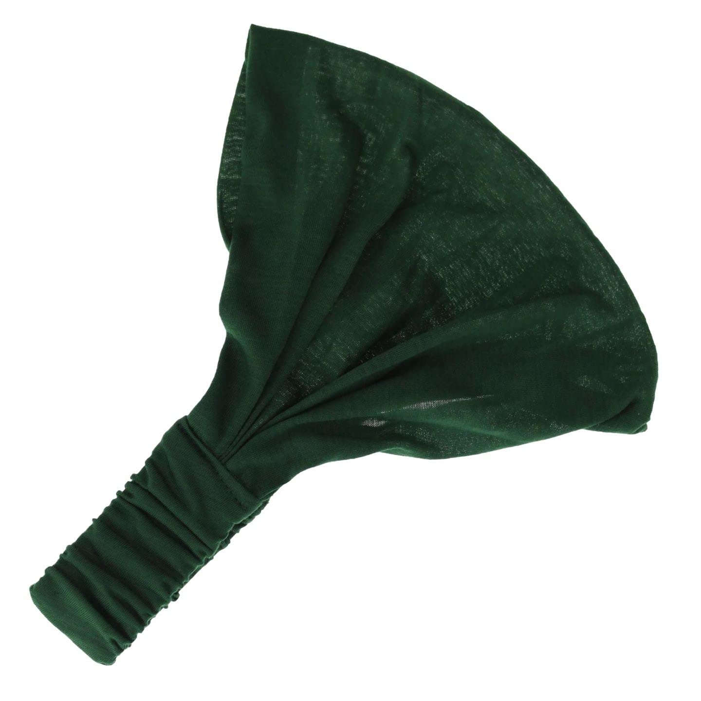 Topkids Accessories Adjustable Headbands for Women's Hair and Girls, Women's Fashion Headbands, Stretchy Headbands for Women, Wide Headband, Cotton Headbands for Women, Fabric Headband (Bottle Green)