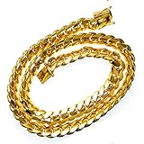 miami 11 75mm solid cuban link 10kt yellow gold chain 28 long chain necklace