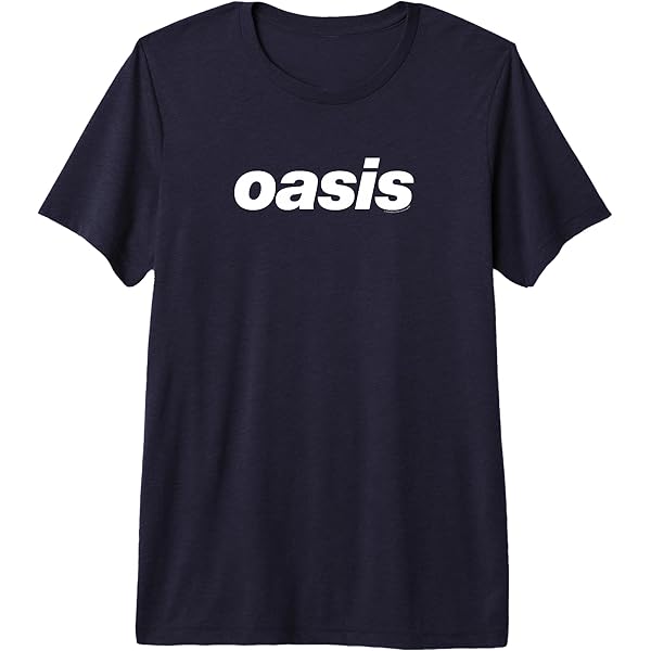 Amazon.com: Oasis – White Logo On Navy T-Shirt : Clothing, Shoes