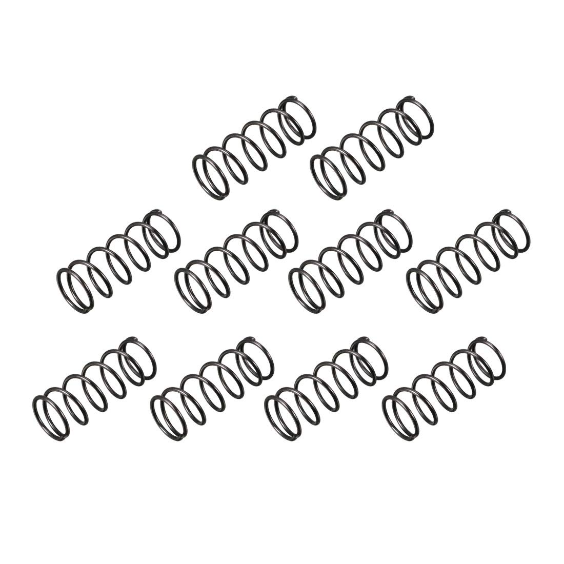 sourcingmap Compression Spring - 1.2mm Wire Dia , 14mm OD , 35mm Free Length Spring Steel Extension Spring,Black,10Pcs