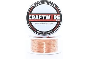 Craftwire USA Solid Bare Copper Wire Round,Bright,Dead Soft,150 Feet 30 Gauge (Choose 25 to 100 Ft,10 to 30 Ga.)
