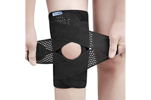 NELLHOMY Professional Knee Brace with Side Stabilizers,Medical Knee Support for Knee Pain,Adjustable Knee Compression Sleeve 