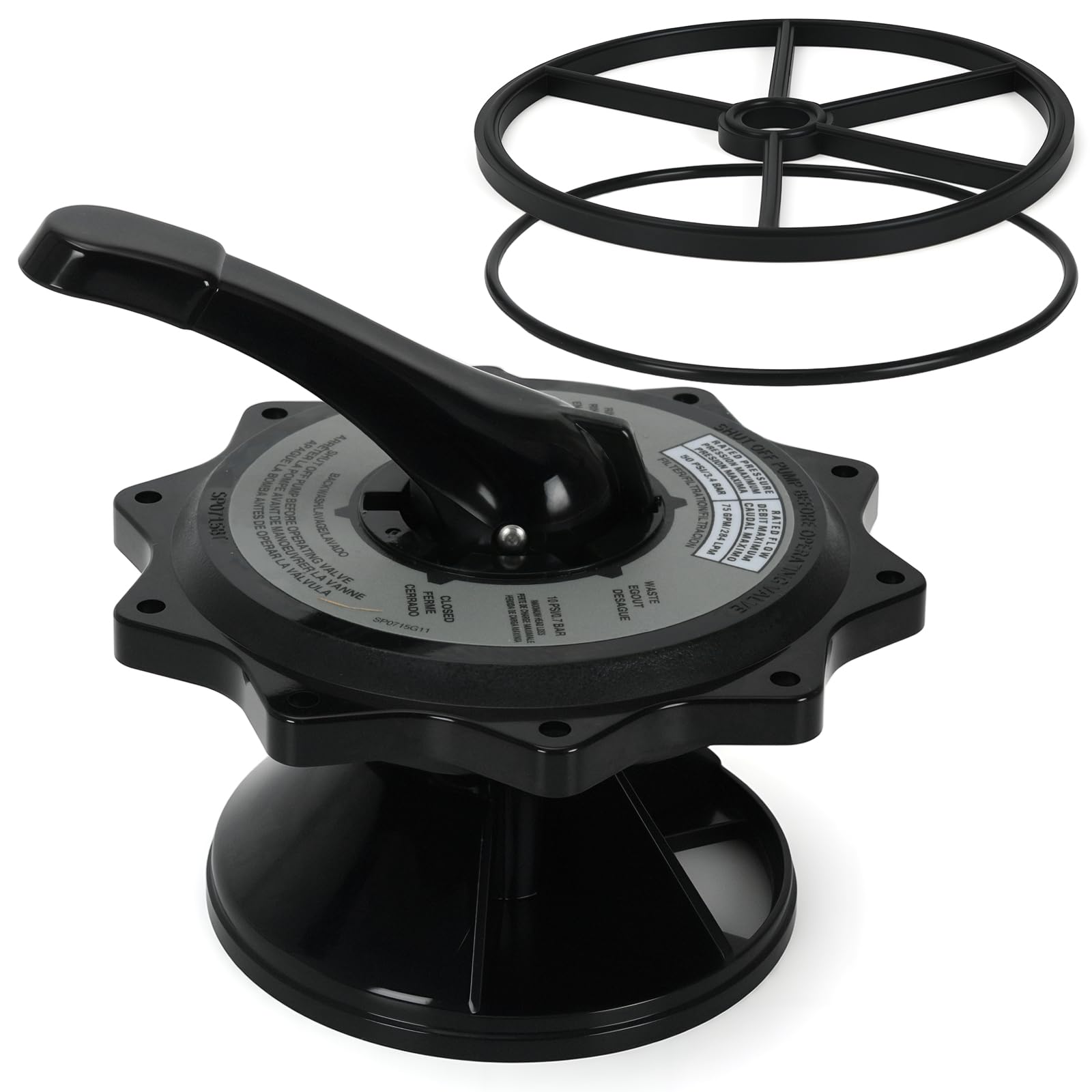 Photo 1 of **FACTORY SEALED** FQRANBO SPX0715BA3 Key Cover and Handle Assembly with O-Ring Compatible with Hayward 2-inch Multiport Valves and Filters SP0715, SP0716, S220T2, S210T93SFT