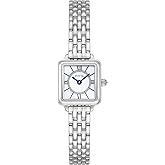 FIYTA Eclipse Series Women's Watch, Rectangular Case, Adjustable Stainless Steel Bracelet or Leather Band, Wrapped by Stylish Gift Box, Elegant Present Watch for Women