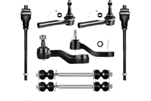 SCITOO 8pcs Front Suspension Kit Steering Idler Arm Pitman Arm Inner Outer Tie Rods Sway Bar for Cadillac Escalade for Chevy Avalanche Silverado 1500 Suburban 1500 Tahoe for GMC Series