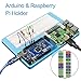 Raspberry Pi RAB Holder Breadboard Kit with 830 Points solderless Circuit Board Raspberry Pi Holder for Arduino, Mega 2560 & Raspberry Pi 4B, 3B+, 3B, 2B and 1B+, A+ (52 Items)
