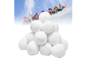 POEKOT 100 Pack Indoor Snowballs for Kids Snow Fight,2.75 Inch Snow Toy Balls for Indoor or Outdoor Play,Fake Snowballs Xmas Decoration,Realistic White Plush SnowBalls for Kids Adults Game, (100 Pack)