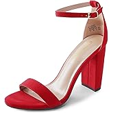 DREAM PAIRS Women's Hi-Chunk High Heel Pump Sandals