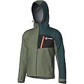 INPAKO Winter Cycling Jacket Men with Removable Hood, Thermal Fleece Windproof Bike Jackets Biking Running Windbreaker