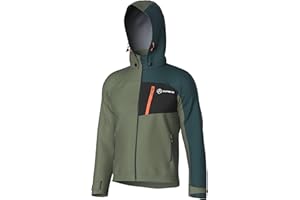 INPAKO Winter Cycling Jacket Men with Removable Hood, Thermal Fleece Windproof Bike Jackets Biking Running Windbreaker