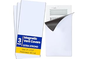 Seatern Magnetic Vent Covers, Extra Strong Magnets, 8" x 15.5" (3 Pack) Ultra Thick 60mil, Complete Seal, Air Vent Covers for Home Floor, Ceiling, Wall Registers, HVAC, AC, RV, and Heater Vents