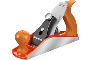 JORGENSEN No.4 10" Wood Planer, Hand Planer for Woodworking, Professional Smoothing Plane for Trimming, Craft - Hand Plane with Ductile Iron Body, Adjustable Cutting Depth