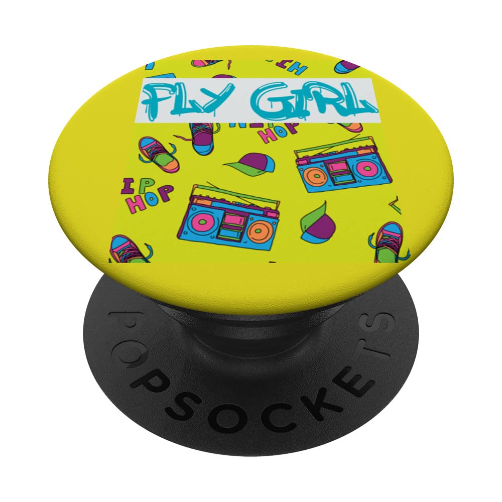 Fly Girl 80s 90s B-Girl Old School Hip Hop PopSockets Swappable PopGrip