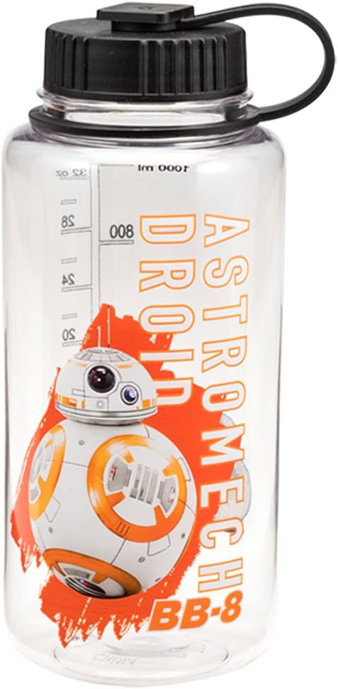 Vandor Star Wars: The Force Awakens BB-8 32 Ounce Tritan Water Bottle, Clear/Orange/Black