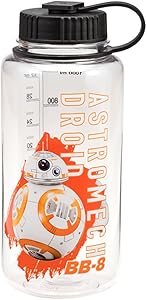 Vandor Star Wars: The Force Awakens BB-8 32 Ounce Tritan Water Bottle, Clear/Orange/Black