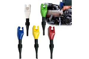 DEFUAUKE 5PCS Flexible Draining Tool Snap Funnel,Flexible Draining Oil Snap Plastic Funnel-Spill-Free,Universal Hand-Free-for Automotive Oil and Household Uses
