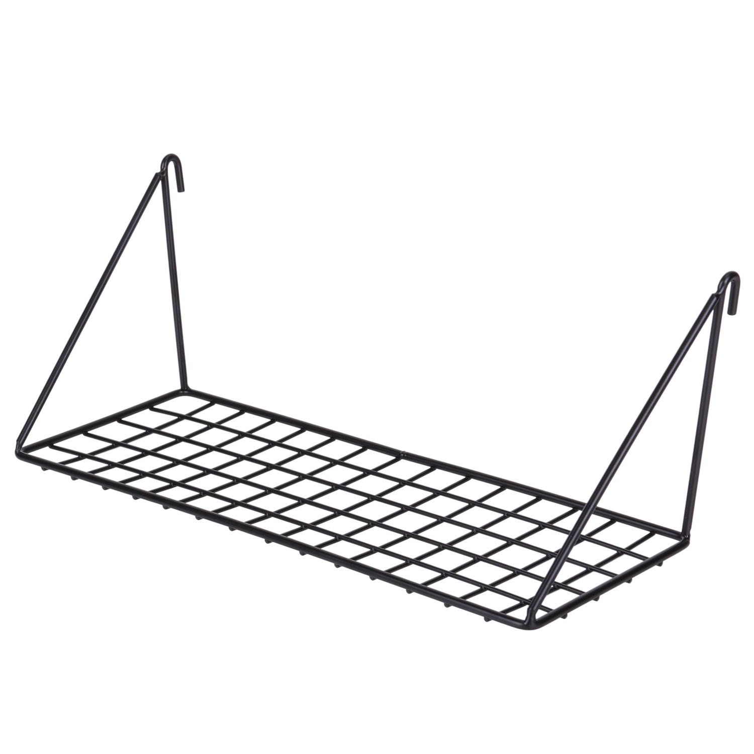 Kufox Straight Flat Display Shelf For Wall Grid Panel,Wire Hanging Organizer Rack Bin Storage Mountable,11.8\" Width x 4.3\" Depth,Black (Black) SIMILAR BUT NOT SAME 