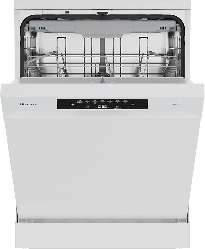 HS643B90W - Lavavajillas Clase B, 15 Servicios, Fondo 60cm, Secado Extra, Programa Automático, Tercera Bandeja, Programa Corto 1 hora, 15 Servicios, Aqua Protect System, Control Táctil, Blanco