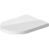 Duravit ME by Starck Elongated Toilet Seat White High Gloss, Slow Closing, Stainless Steel Hinges