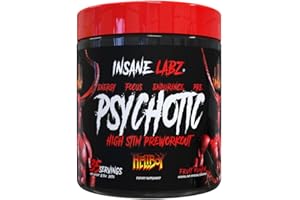 Insane Labz Hellboy Edition, High Stimulant Pre Workout Powder and NO Booster with Beta Alanine, L Citrulline, and Caffeine, Boosts Focus, Energy, Endurance, Nitric Oxide Levels, 35 Srvgs, Fruit Punch