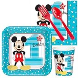 BirthdayExpress Disney Mickey Mouse 1st Party Supplies - Snack Party Pack