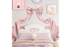 AZEAM Giant Bow Decoration, Big Bow for Backdrop with Back Ribbon 83x20 Inches, Satin Large Bows for Decoration, Coquette Bows Decor for Birthday Party Room Wedding Baby Shower Church Nursery (Pink)