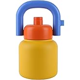 Lufstd Insulated Water Bottle With Straw, Water Bottle With Handle, Wide Mouth Vacuum Stainless Steel Metal Bottles, Reusable Leak-proof and BPA-free Gym Water Bottles, 33oz