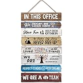 CHDITB Vintage Inspirational Office Wall Art,(Set of 8,11.5”x2.3”) Positive Dream Big Work Hard Wooden Sign Decor,Motivationa