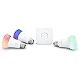 Philips Hue White and Color Ambiance LED Smart Light Bulb Starter Kit, 3 A19 Smart Bulbs & 1 Hue Hub (Works with Alexa, Apple HomeKit & Google Assistant)