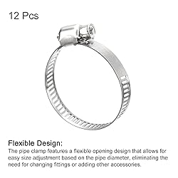 uxcell Worm Gear Hose Clamp, 12pcs 1" - 1
