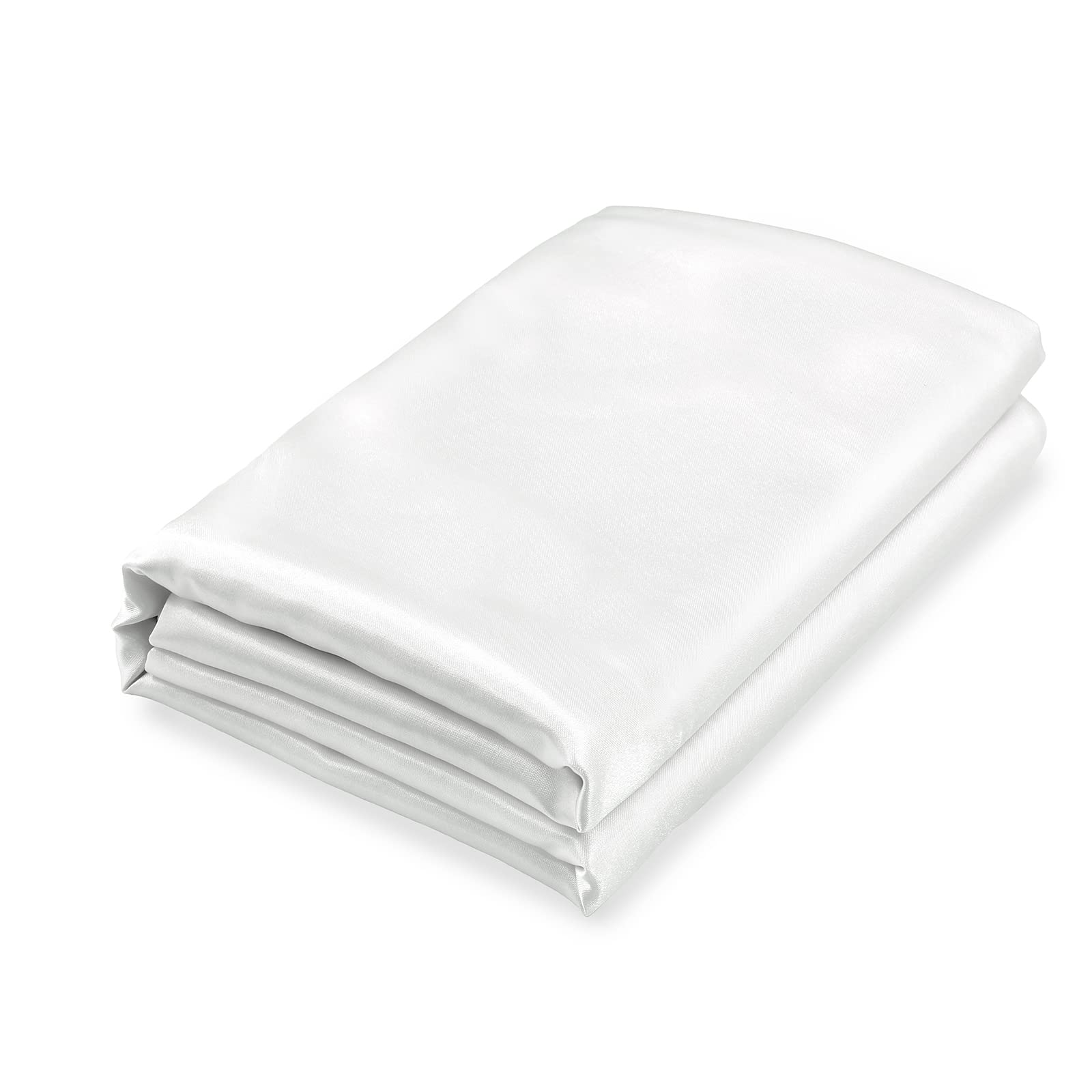 Photo 1 of Homiest White Satin King Size Luxury Flat Sheet - Ultra Soft, Silky Bedding for King Mattress, Top Sheet Sold Separately