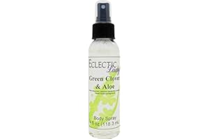 ECLECTIC LADY Green Clover And Aloe Body Spray, 4 ounces, Body Mist for Women with Clean, Light & Gentle Fragrance, Long Lasting Perfume with Comforting Scent for Men & Women, Cologne with Soft, Subtle Aroma For