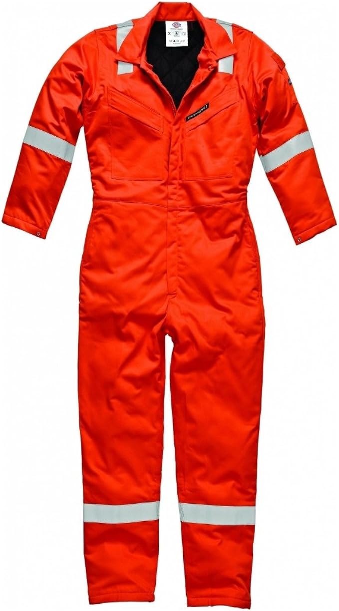 Dickies Flame Retardant Antistatic Orange Lined Coverall FR5030 (44 Reg) Amazon.co.uk Clothing