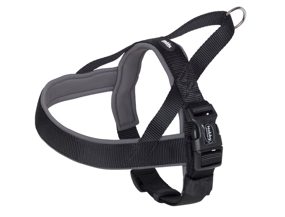 Nobby Classic Preno Norwegian Harness, 75-98 cm+62 cm/40-45 mm, Black/Gray