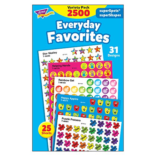 Everyday Favorites superSpots & superShapes Stickers Variety Pack by TREND Ente…
