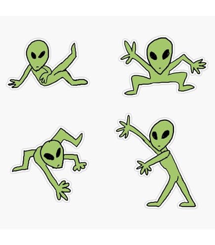 Adesivo Auto INDIGOS – UFO Roswell Alien – Sticker JDM In Vinile – Bianco 101x139mm - 2