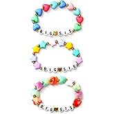 Taouzi Big Sister Bracelet Big Sister Gift Handmade Colorful Beaded Bracelets Birthday Jewelry Gifts 3Pcs