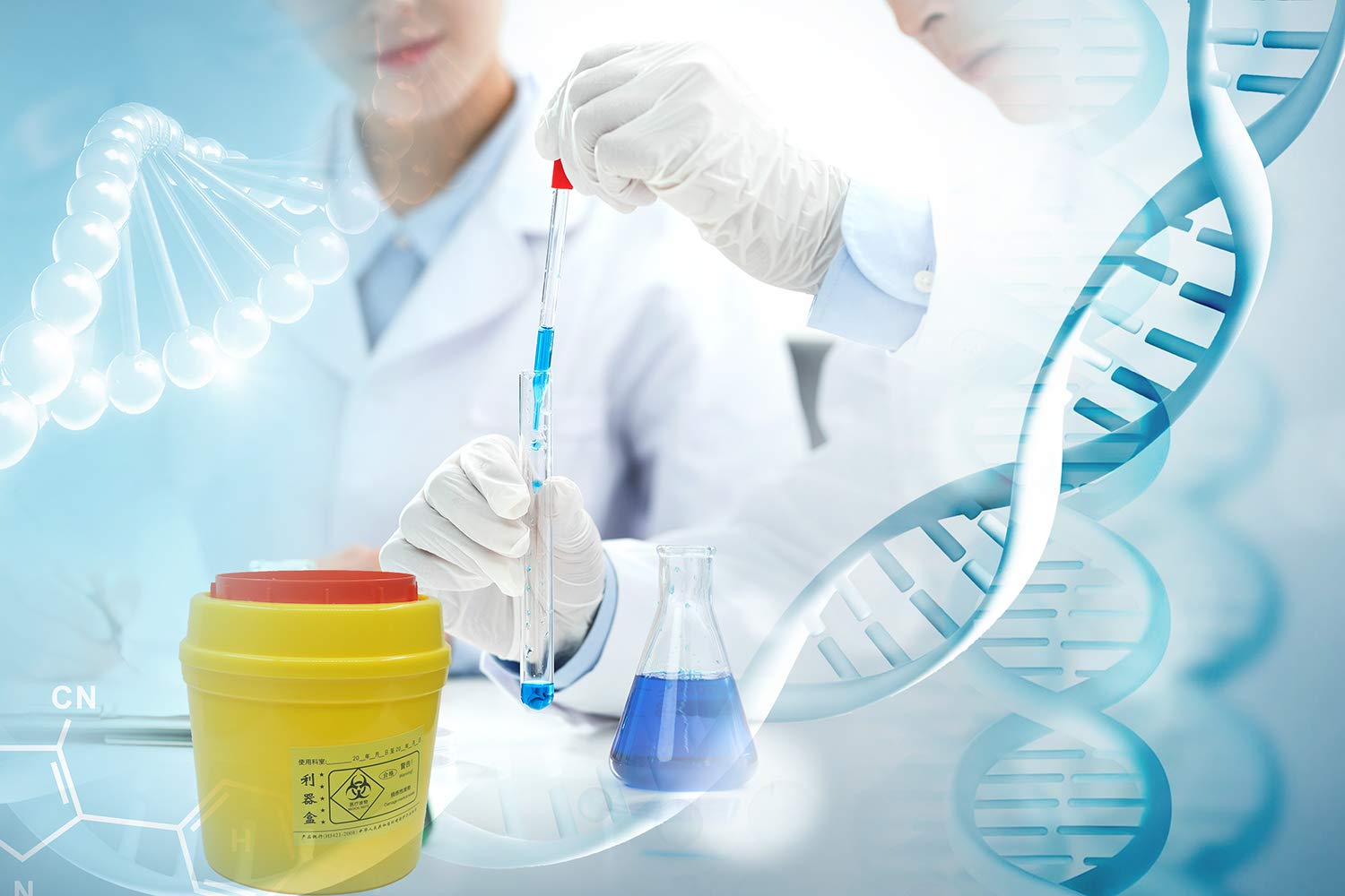 4-Pack Sharps Container（1/2 Quart）,Sharps Needle Disposal Containers,Biohazard Containers Sharps Box Small Sharps Container Needle Disposal Box: Industrial & Scientific