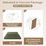 EHEYCIGA Orthopedic Dog Bed Medium 76x51x9cm Removable Cover Dark Green view 6