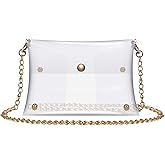 Y&R Direct Cute Clear Bag Purses for Women Stadium Transparent Crossbody Bag with Removable Chain for Sporting Events Concert