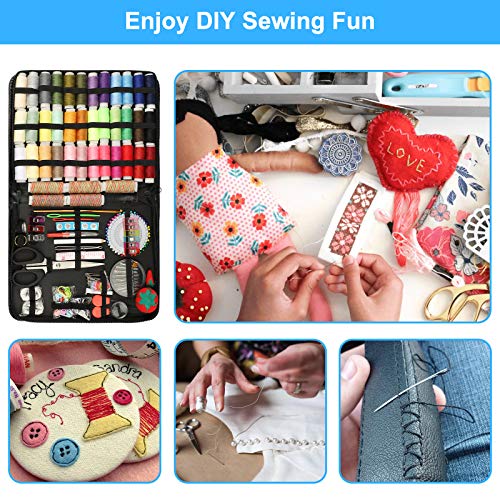 EEEKit Large Sewing Kit, 205 Premium Sewing Supplies, Complete Needle