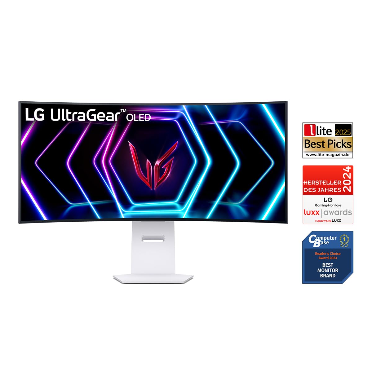 LG Ultragear™ 39GS95QE-W.AEU (39 Zoll) 21:9 Curved 800R UWQHD OLED Gaming-Monitor, 240Hz, AMD FreeSync™, DisplayHDR™ True Black 400, 2X HDMI 2.1, Weiß 2